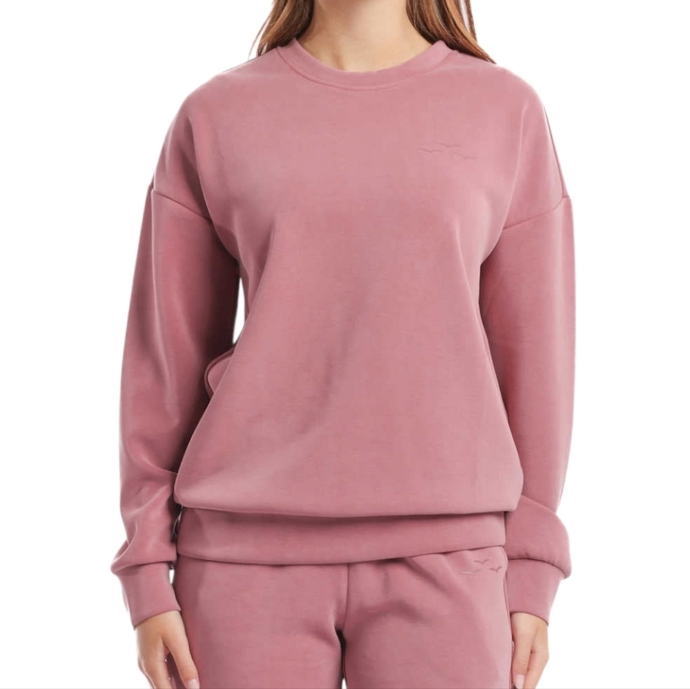 Lazypants Sueded Modal Sweatshirt Women Medium Pink
